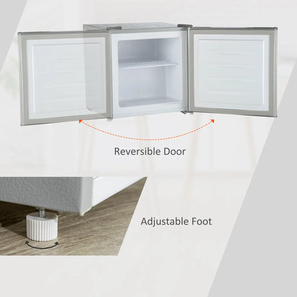 1.1 Cu. Ft. Mini Freezer, Compact, Reversible Door, Adjustable Temperature, Grey Small Kitchen Appliances at Gallery Canada