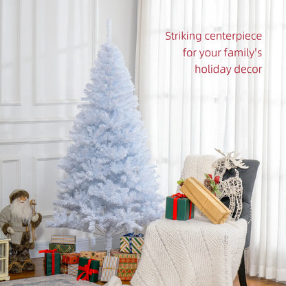 6ft Artificial Christmas Tree, 928 Branch Tips, Metal Stand, White White Christmas Trees at Gallery Canada