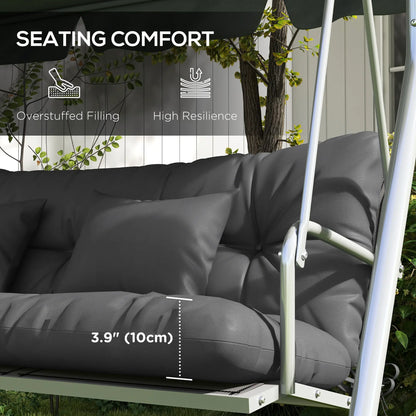 4-Piece Patio Chair Cushion Set, Back and Seat Pillows, Grey Patio Chair Cushions at Gallery Canada