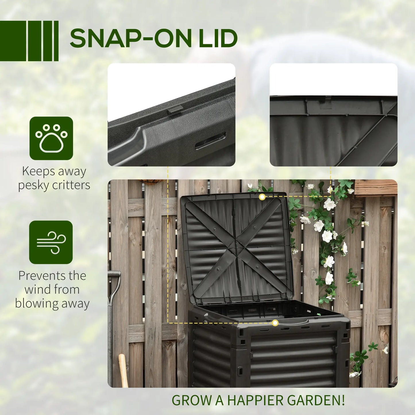Outdoor Compost Bin, Fast Soil Creation, 80 Gallon, Green Outdoor Compost Bin at Gallery Canada