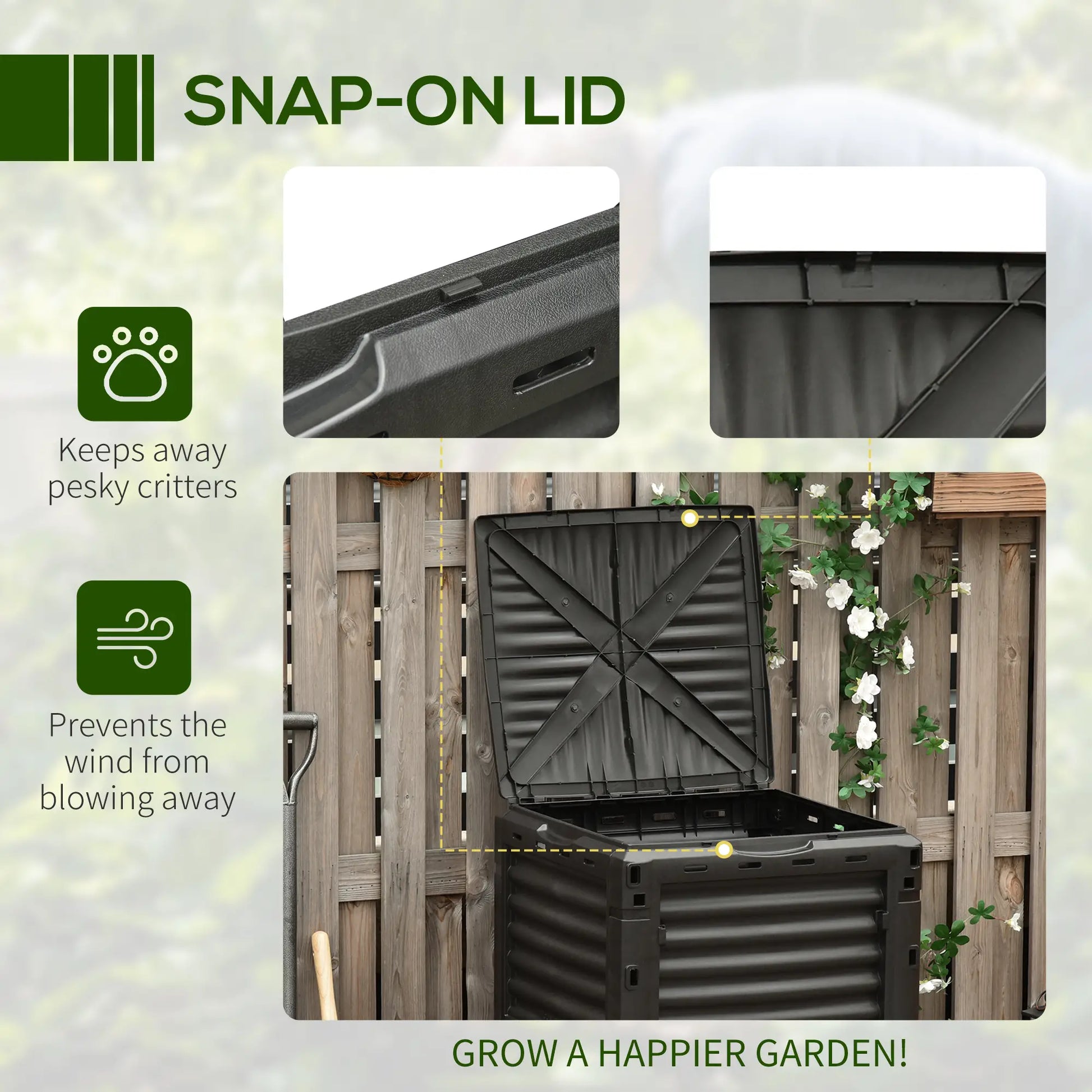 Outdoor Compost Bin, Fast Soil Creation, 80 Gallon, Green Outdoor Compost Bin at Gallery Canada