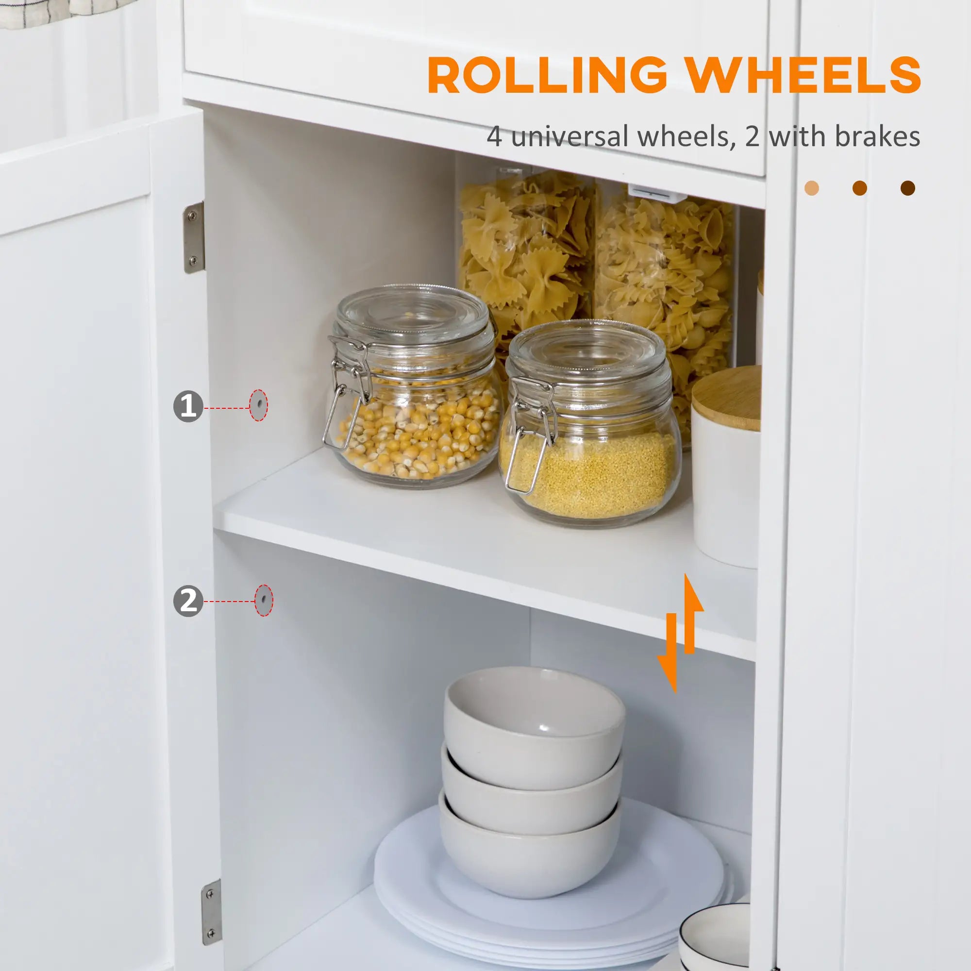 Rolling Kitchen Island with Storage, Drawer, Cabinets, Towel Rack Kitchen Islands & Kitchen Carts at Gallery Canada