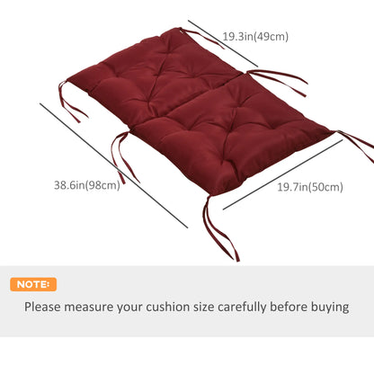 Patio Chair Cushions, Set of 2, 39" x 20" x 3", Wine Red Patio Chair Cushions at Gallery Canada