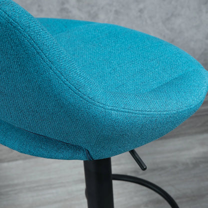 Swivel Counter Height Bar Stools Set of 2, Adjustable Height, Blue Bar Stools at Gallery Canada