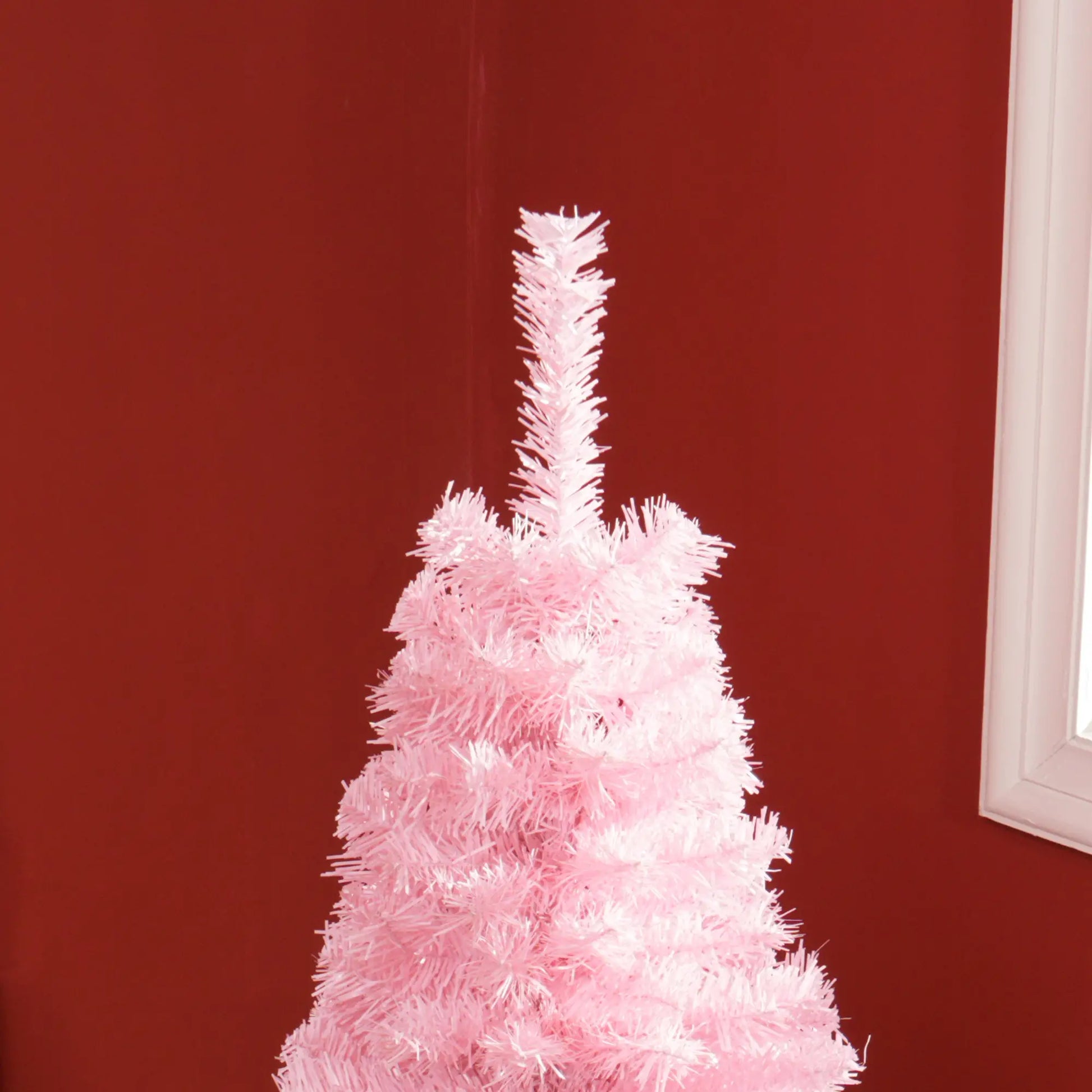 5FT Pencil Christmas Tree, Artificial, Automatic Open, Pink Pencil Christmas Trees at Gallery Canada