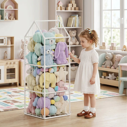 Stuffed Animal Storage Organizer, Waterproof Bottom, 47x47x132cm, no color