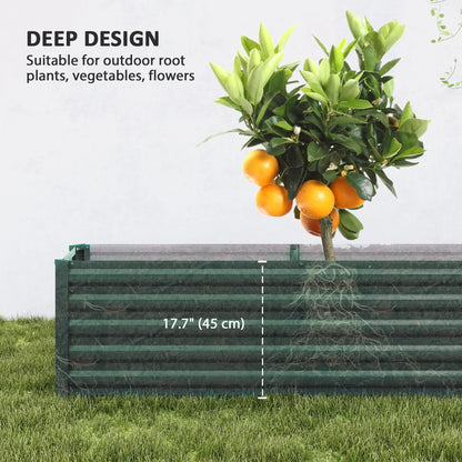 8 x 1.3 x 1.5ft Galvanized Raised Garden Bed, Green Galvanized Planter Boxes at Gallery Canada