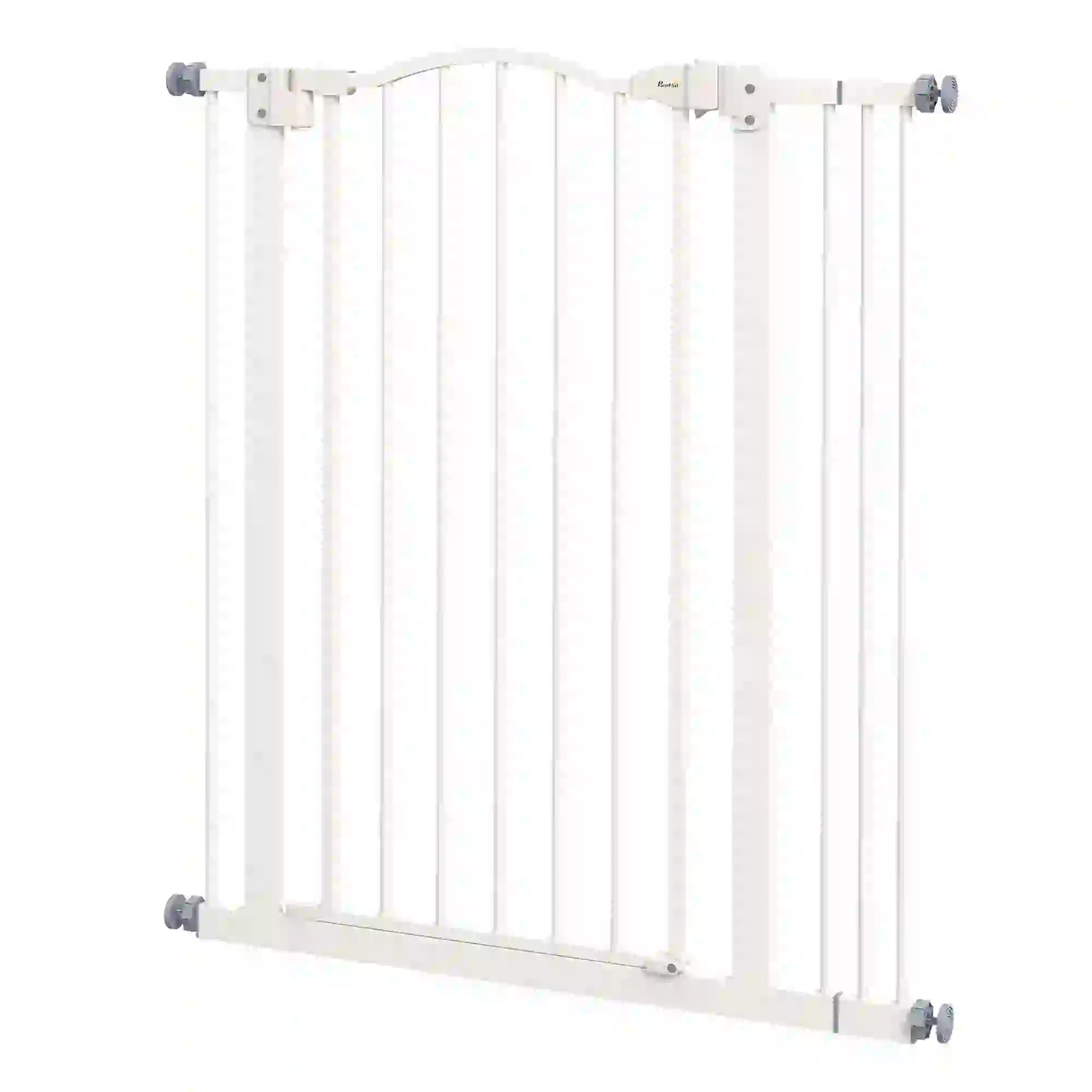 Extra Tall Dog Gate with Door, Pressure Fit, Auto Close, 29"-34", White Houses, Kennels & Pens White at Gallery Canada