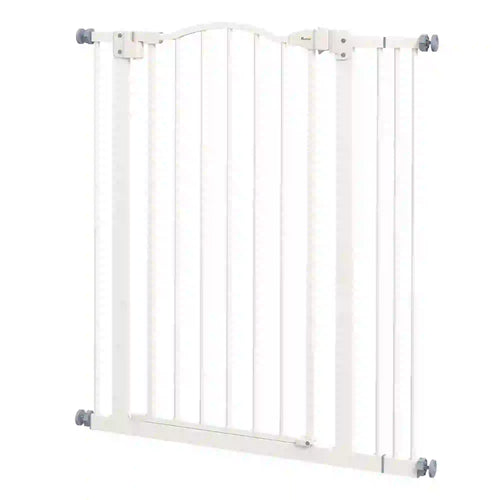 Extra Tall Dog Gate with Door, Pressure Fit, Auto Close, 29
