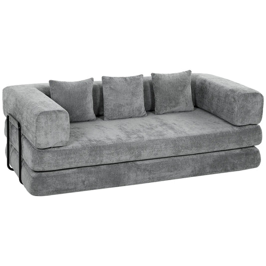 81" Convertible Sofa Bed 5-in-1, Grey, Deep Seat Sofas & Reclining Chairs Grey at Gallery Canada