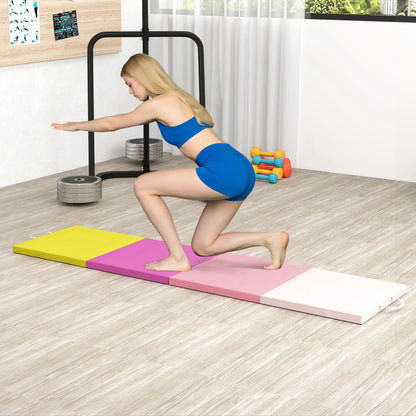 8ft Folding Gymnastics Mat, Thick Exercise Mat with Carry Handles Gymnastics Mats at Gallery Canada