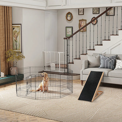 24inch Foldable Metal Pet Playpen, Dog Kennel Cage, 8 Panel Houses, Kennels & Pens at Gallery Canada