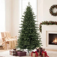 Sapin de Noël artificiel de 7 pieds, complet à charnières, vert