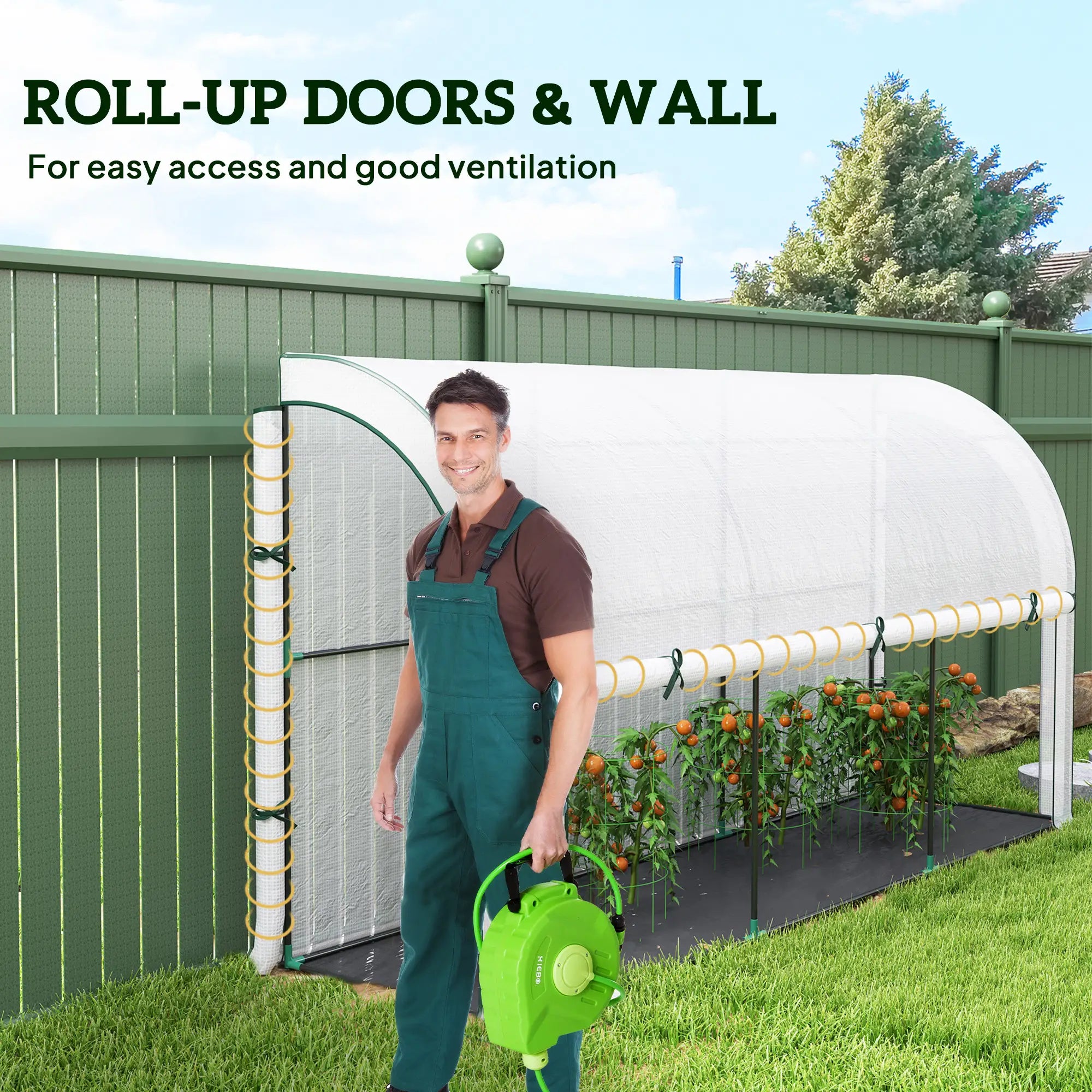 Walk-In Lean-To Greenhouse, 10' x 3' x 5', White Walk In Greenhouses at Gallery Canada