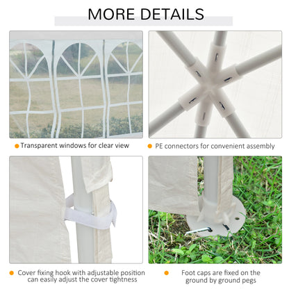 10' x 29' Party Tent, Canopy with Sidewalls, Transparent Windows, White Canopy Tents at Gallery Canada