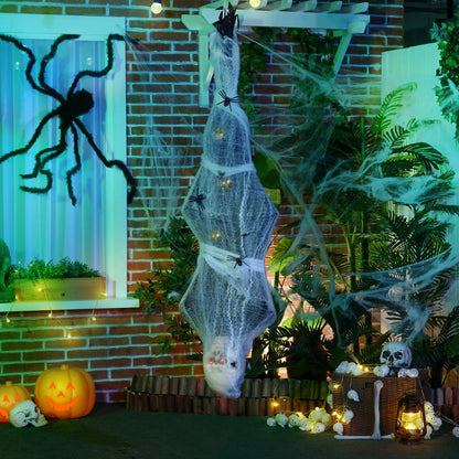 55.9 Inch Life Size Hanging Mummy with Spider Web, Animated, Motion Activated Halloween Decorations at Gallery Canada
