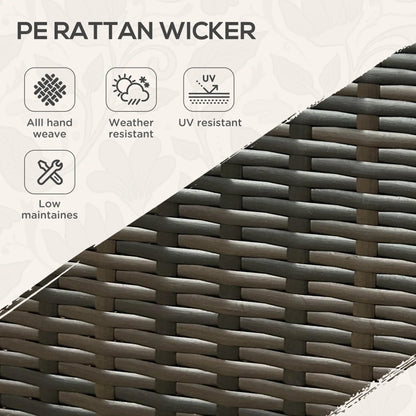 2-Tier PE Rattan Bar Cart, Glass Top Outdoor Kitchen Island, Mixed Brown, Brown Kitchen Islands & Kitchen Carts at Gallery Canada