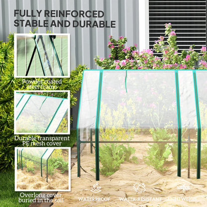 Portable Mini Greenhouse Tunnel, Zippered Roll-up Doors, Clear Greenhouses at Gallery Canada