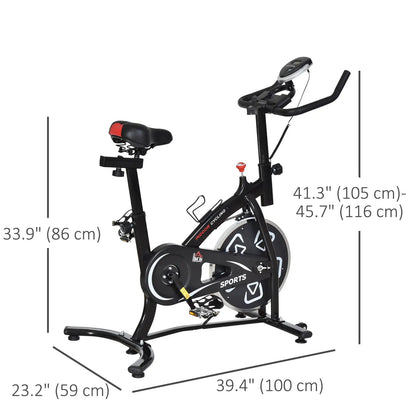 Exercise Bike with LCD Display, Indoor Cycling, 6kg Flywheel, Black Exercise & Stationary Bikes at Gallery Canada