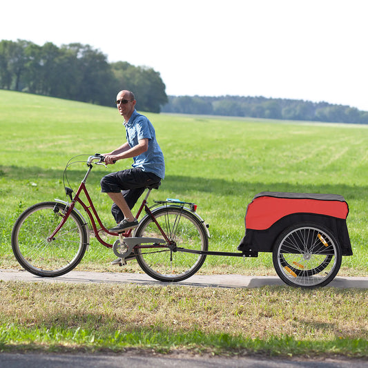 Bike Cargo Trailer, Bicycle Luggage Carrier Cart, Black, Red Bike Cargo Trailers Red and Black at Gallery Canada