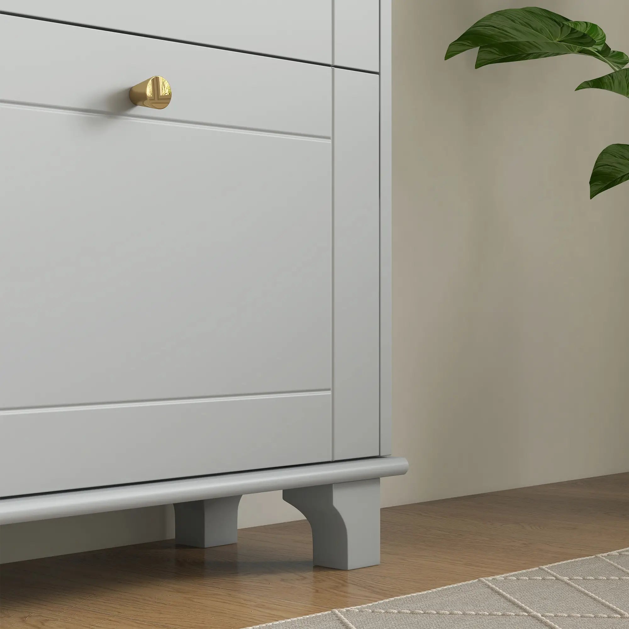 Narrow Shoe Storage, 3 Flip Drawers, Adjustable Shelves, Holds 12 Pairs, Grey Shoe Storage Cabinets & Racks at Gallery Canada