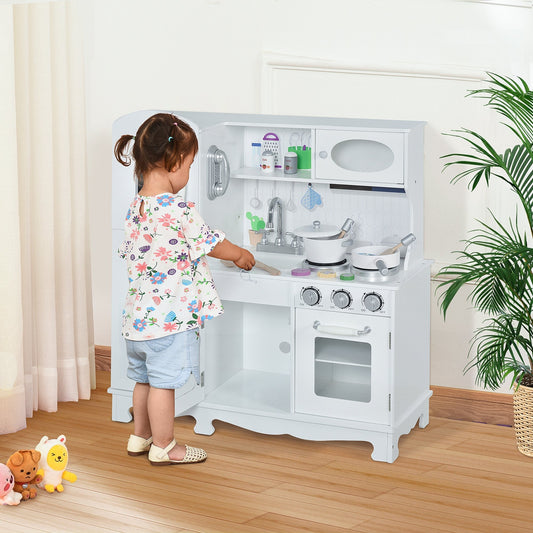 Large Kids Kitchen Playset With Telephone, Water Dispenser Simulation Cooking Set - Gallery Canada