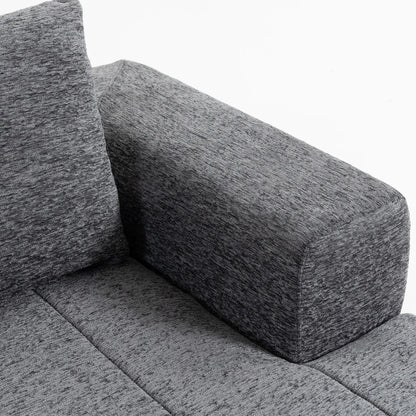 101 Modular Sectional Sofa With Chaise, Cloud Couch, Grey