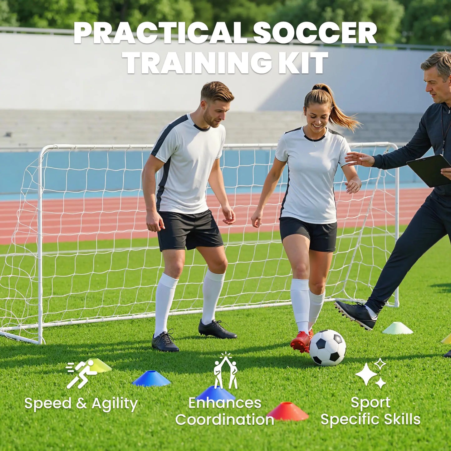 Soccer Goal, 6x4ft Portable Practice Net, Steel Frame Soccer at Gallery Canada