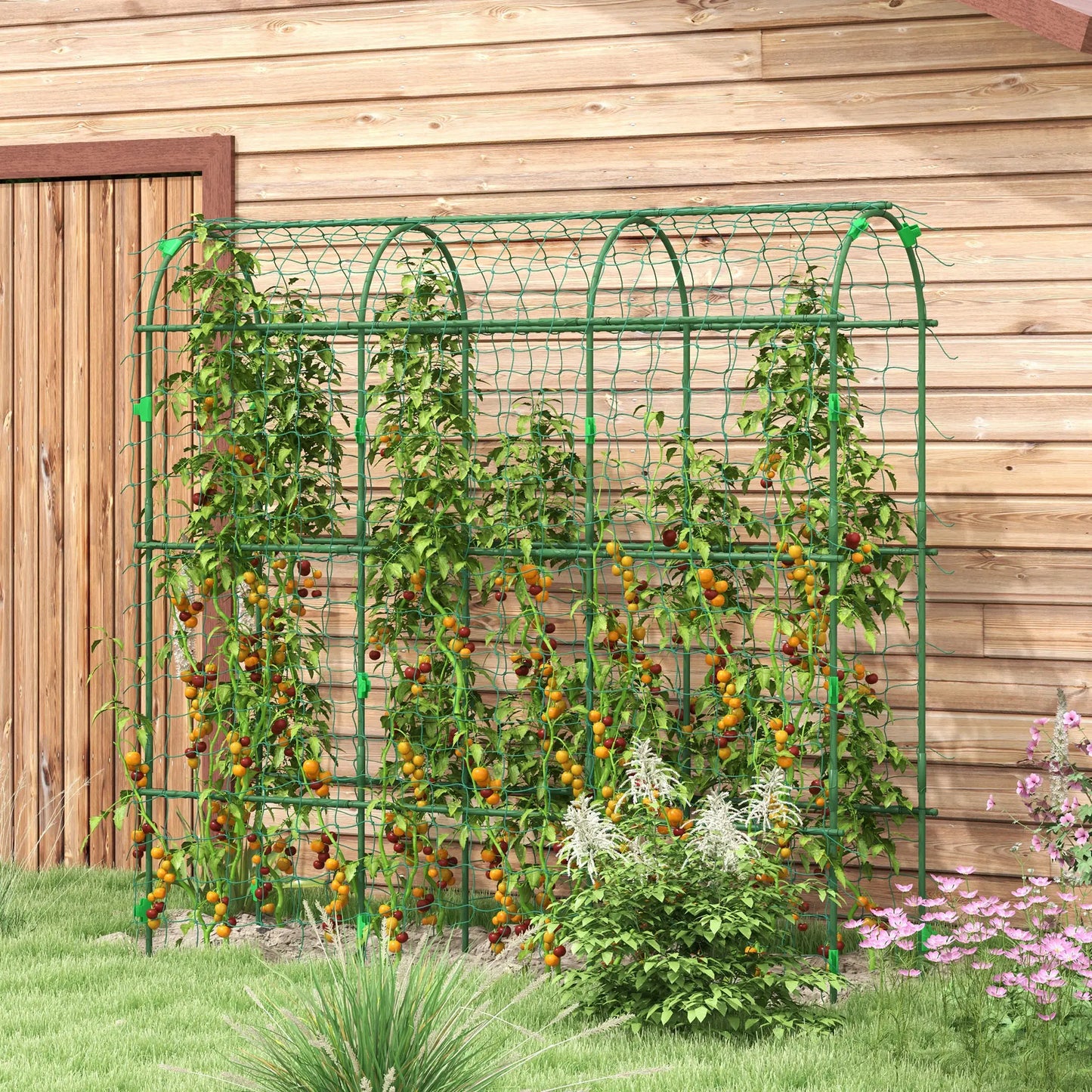 Metal Garden Trellis, A-Frame Arch for Climbing Plants, 17" x 72" x 72" Plant Stands at Gallery Canada