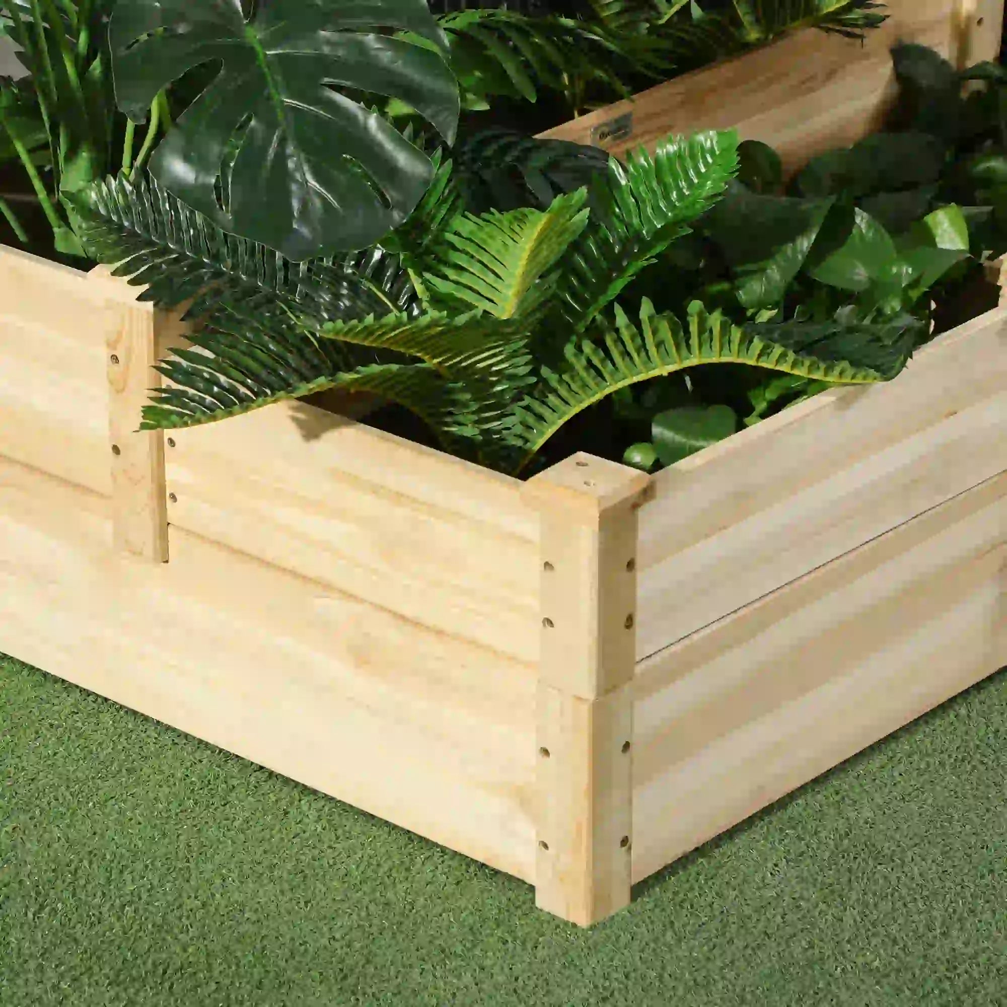 3 Tier Raised Garden Bed, Wooden Planter Box, 42.5