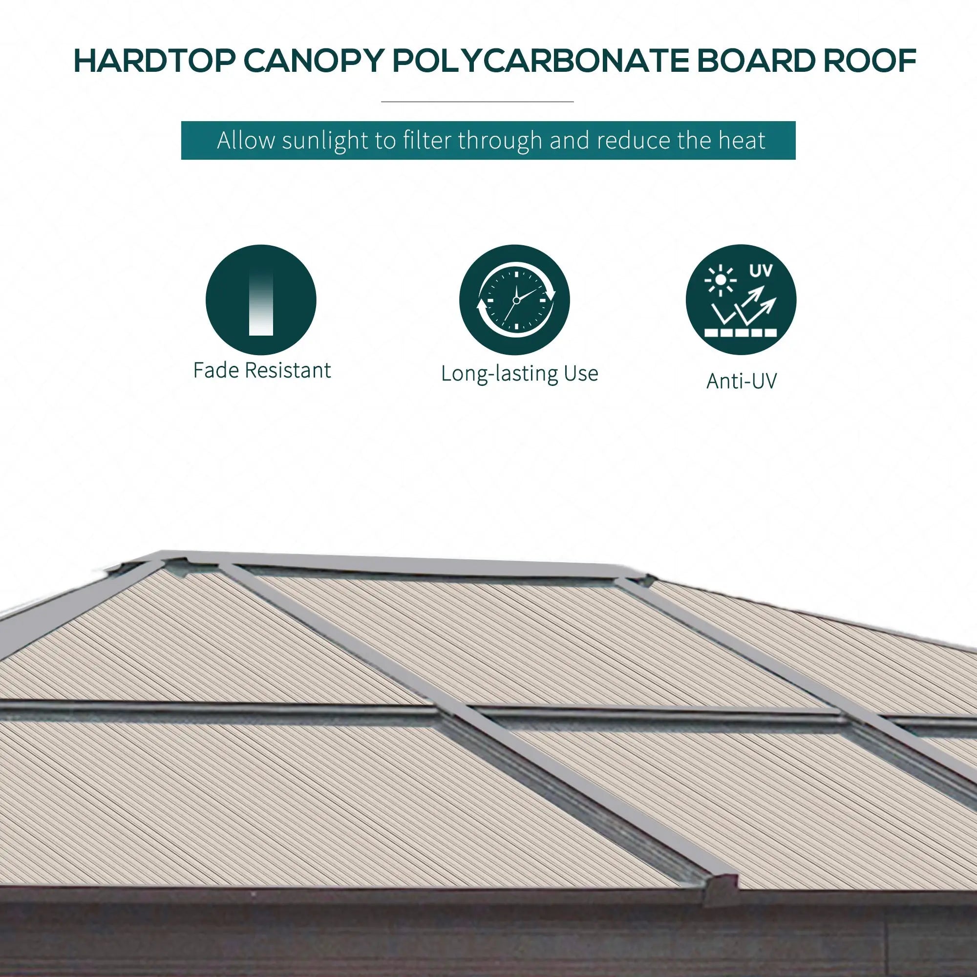 10' x 12' Hard Top Gazebo, Waterproof Canopy, Sun Shelter, Mosquito Netting Gazebos at Gallery Canada