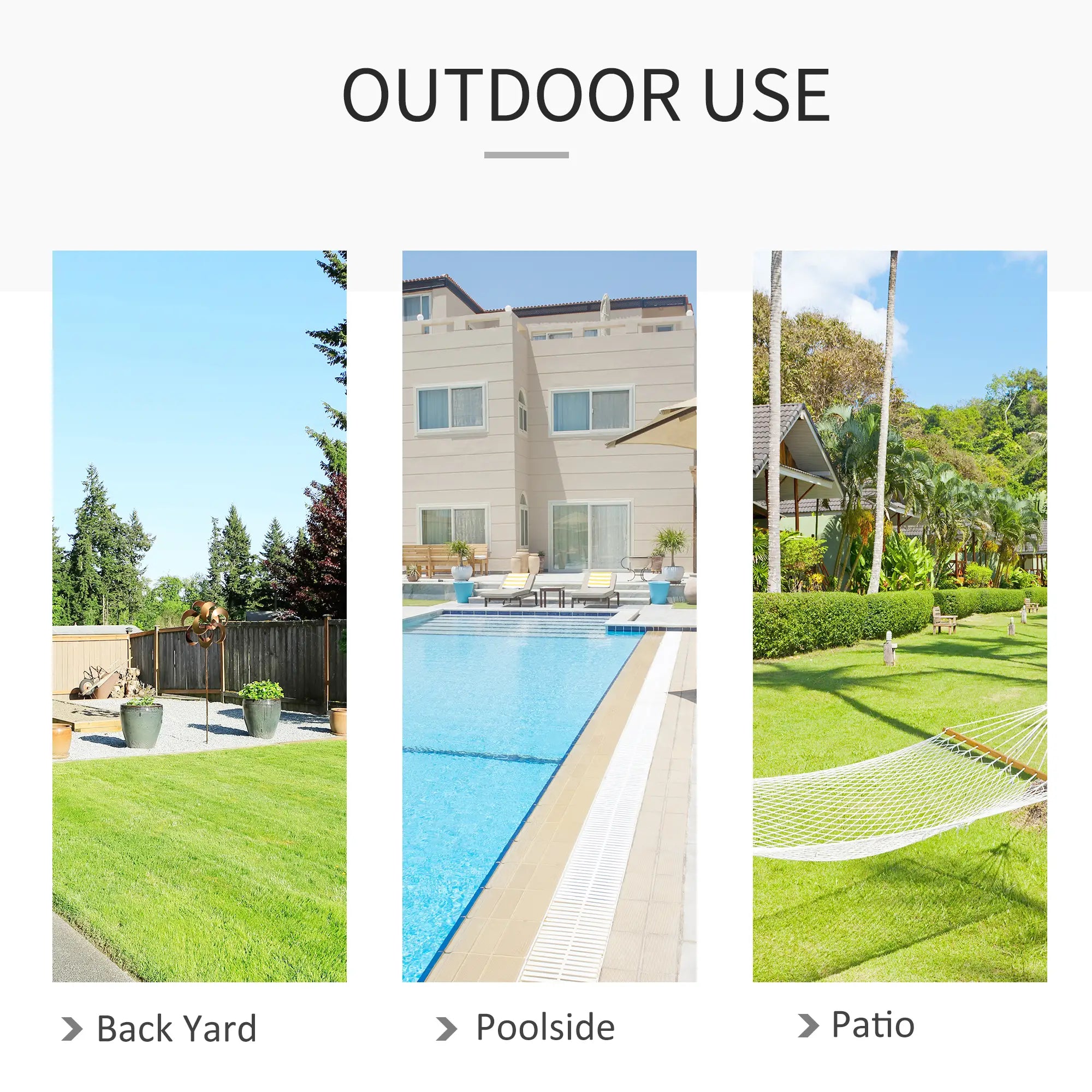 Hanging Rope Hammock Swing, Indoor Outdoor, Cotton-Polyester, Cream White Hammock Swings at Gallery Canada