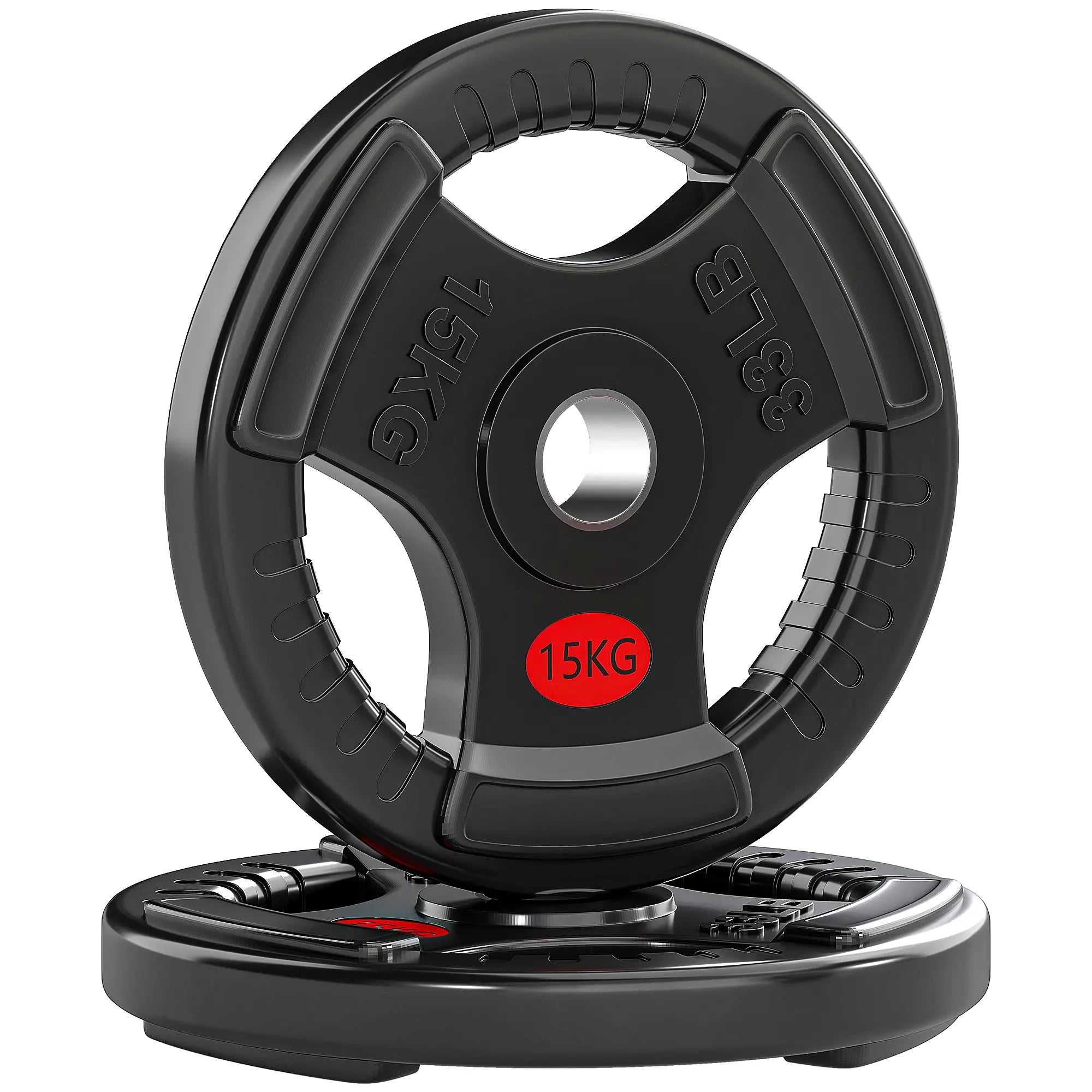 Weight Plates Set, 2-Inch Barbell Weights, 2 x 33lbs Dumbbells & Barbells Black at Gallery Canada