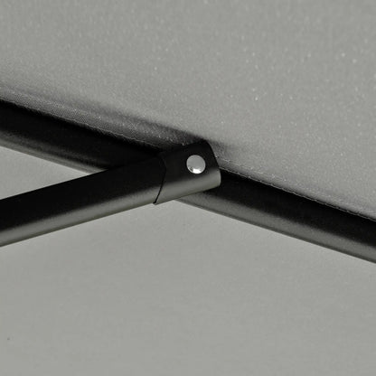 11FT Offset Hanging Patio Umbrella, Easy Tilt, Cross Base, 8 Ribs, Dark Grey Cantilever Umbrellas at Gallery Canada