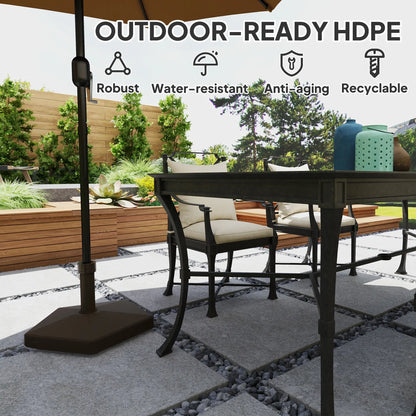 Heavy Duty Outdoor Umbrella Stand Base, Brown Umbrella Bases at Gallery Canada