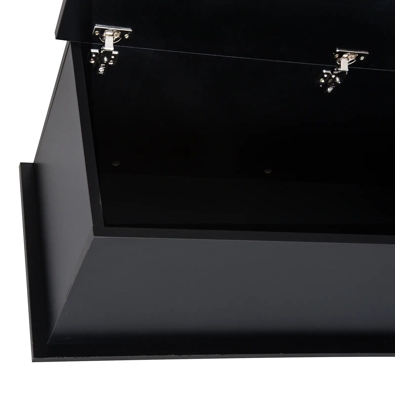 39.5" Storage Chest, 2 Safety Hinges, Flip-Top Lid, Black Storage Cabinets at Gallery Canada