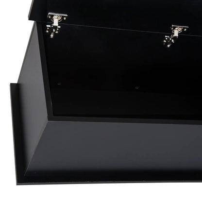 39.5" Storage Chest, 2 Safety Hinges, Flip-Top Lid, Black Storage Cabinets at Gallery Canada