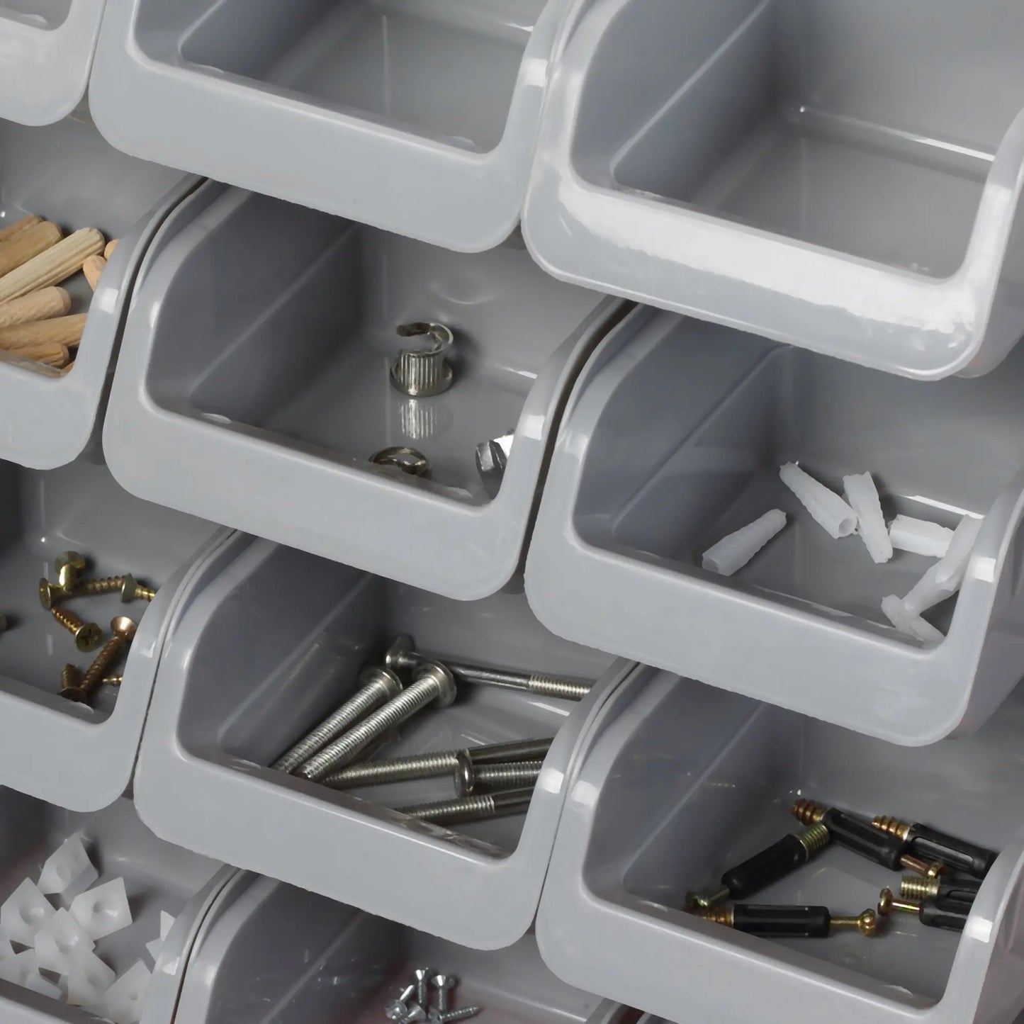 44PC Wall Mounted Storage Bins, Pegboard with Hooks, Garage Organizer, Orange Tool Organizers at Gallery Canada