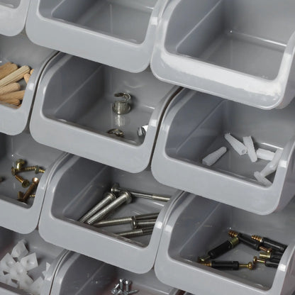 44PC Wall Mounted Storage Bins, Pegboard with Hooks, Garage Organizer, Orange Tool Organizers at Gallery Canada