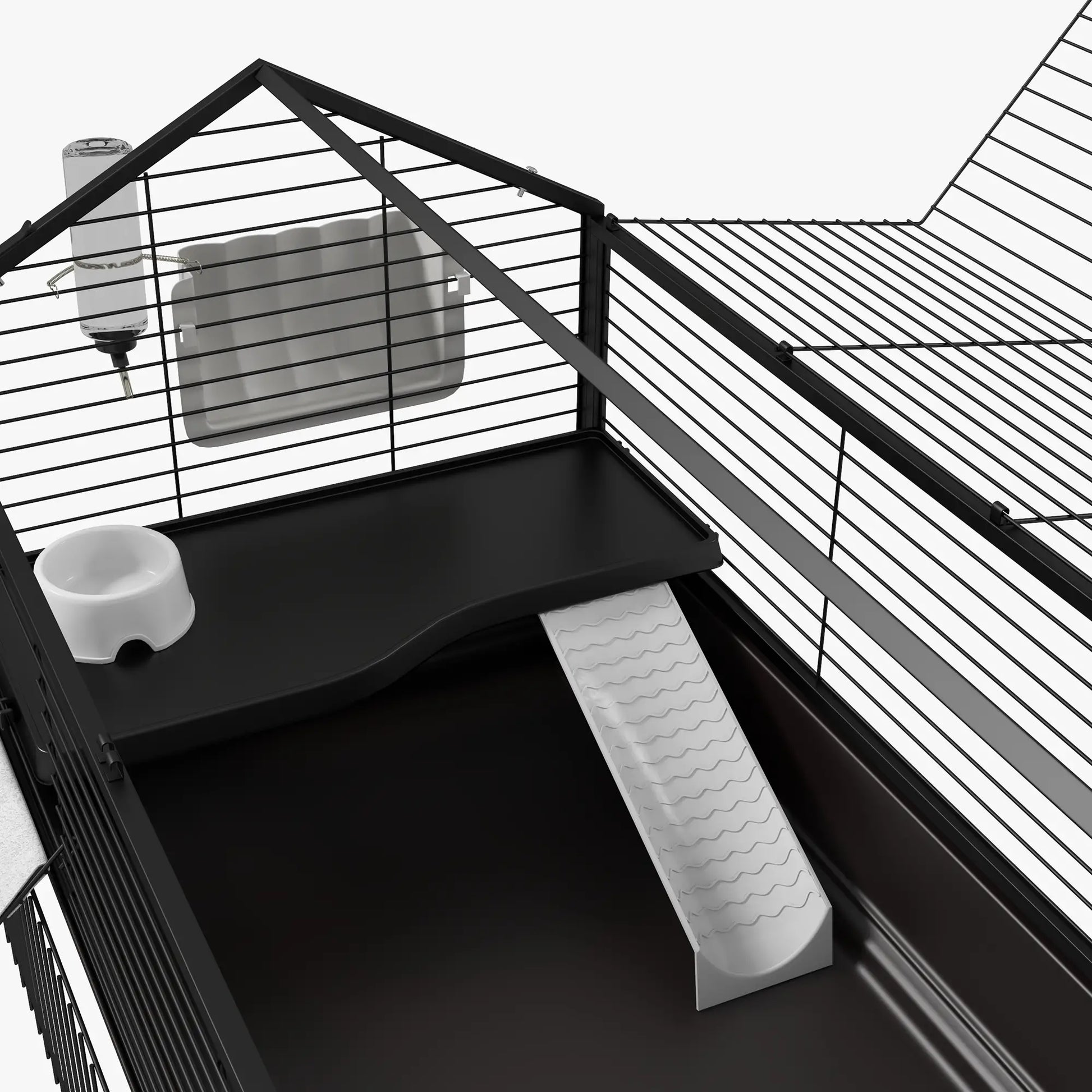 Metal Small Animal Cage, Rabbit Cage, Guinea Pig, Chinchilla, Hedgehog, 47.2" L x 66.9" W x 24.4"H Houses & Habitats at Gallery Canada