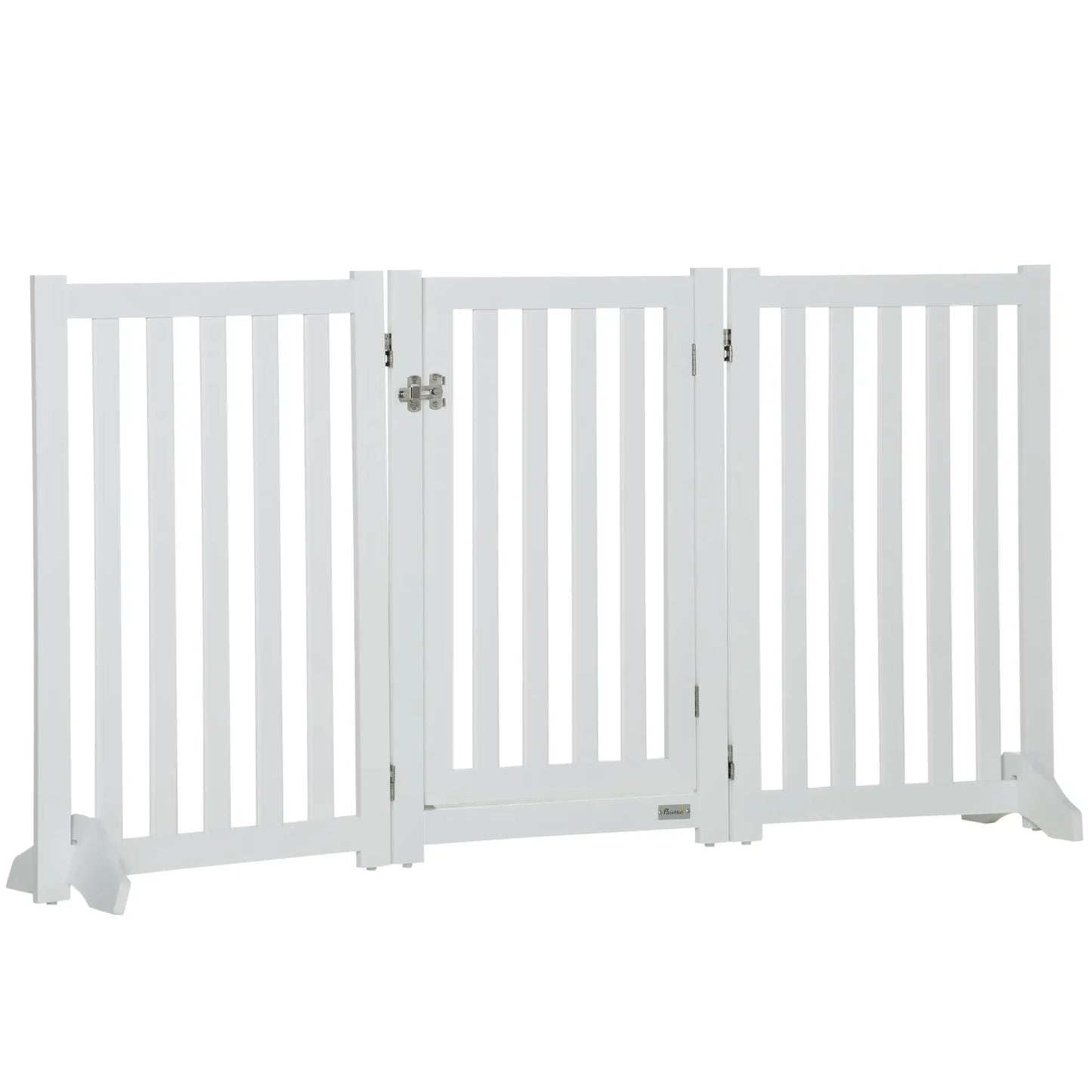 31.5"H Foldable Dog Gate with Door, 3 Panels, White Houses, Kennels & Pens at Gallery Canada