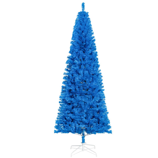 7FT Pencil Christmas Tree, Artificial, Automatic Open, Blue Pencil Christmas Trees Blue at Gallery Canada