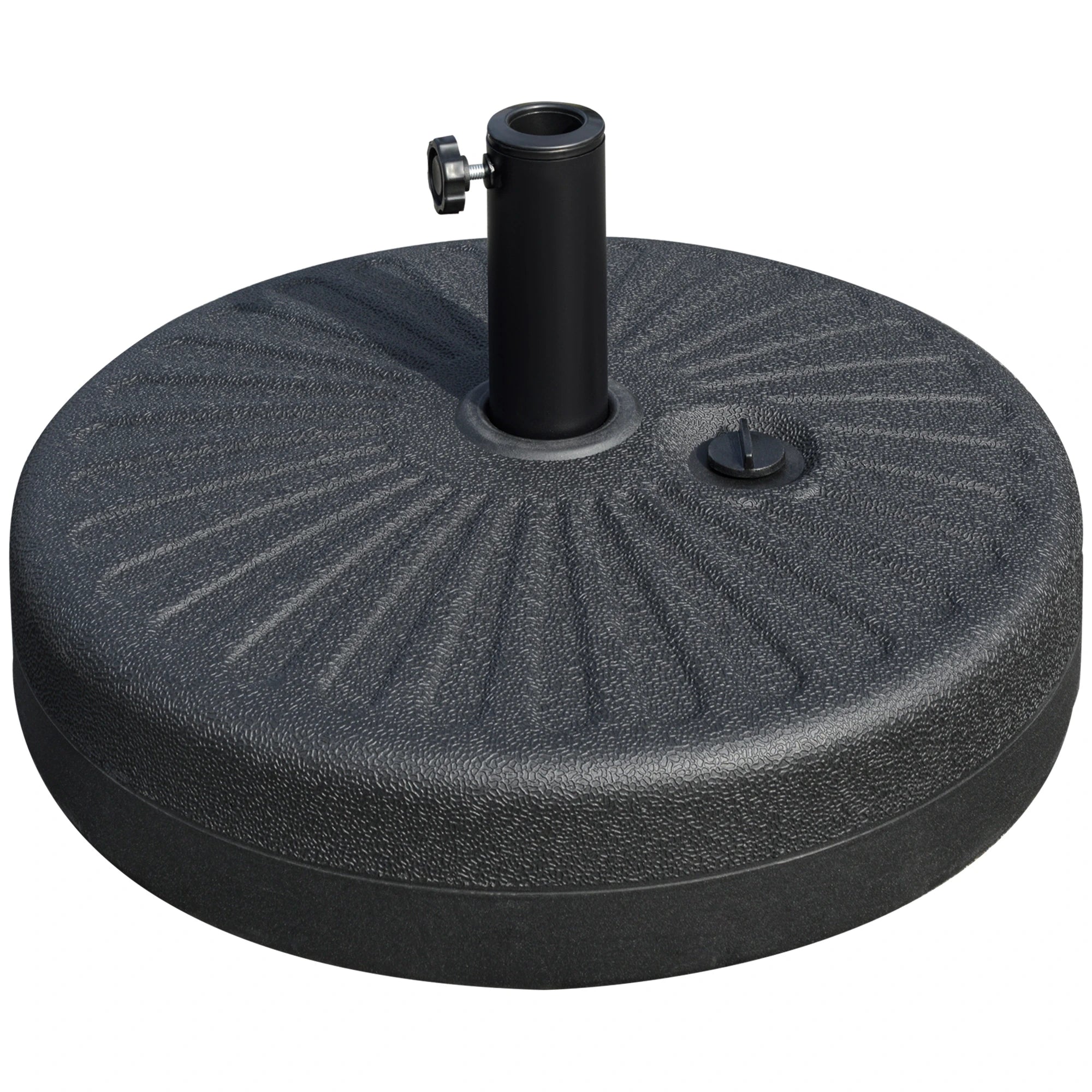 48 lb Heavy Duty Patio Umbrella Base, Water Filled Stand, Black Umbrella Bases Black at Gallery Canada
