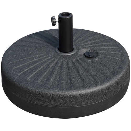 48 lb Heavy Duty Patio Umbrella Base, Water Filled Stand, Black