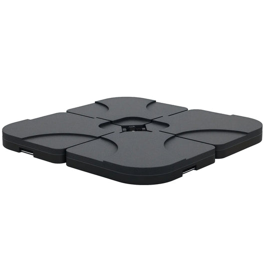 4pc Portable Umbrella Base Weights, Garden Parasol Stand, Black Umbrella Bases Black at Gallery Canada