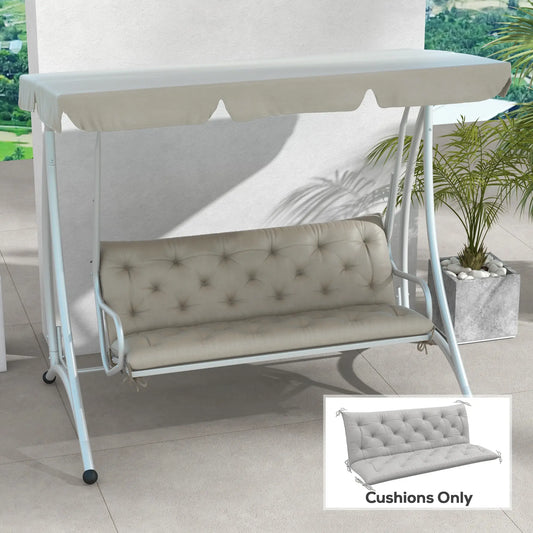 3-Seater Outdoor Swing Chair Cushions, Patio Garden, Light Grey Patio Chair Cushions Light Grey at Gallery Canada