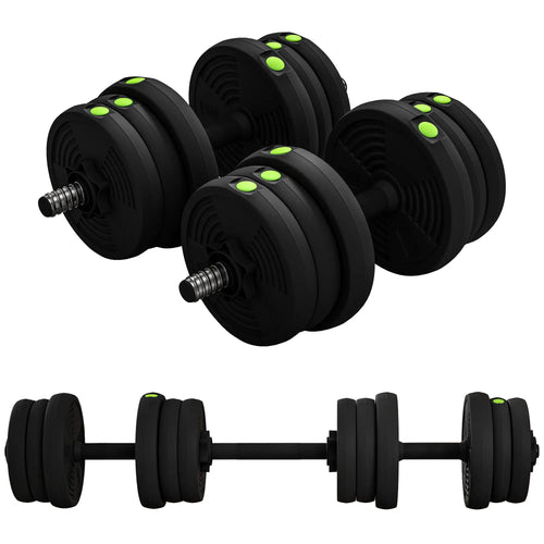 44LBS Adjustable Barbell Dumbbells Set, Non-Slip Handles, Home Gym