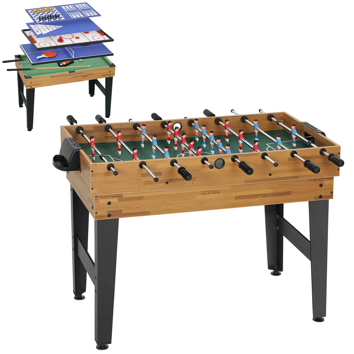 48 in Multi Game Table, 13-in-1 Combo, Light Walnut Game Tables at Gallery Canada