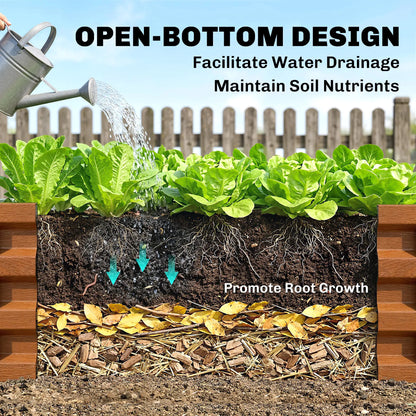 4' x 2' x 1' Raised Garden Bed, Set of 2, Galvanized Planter Box, Dark Brown Galvanized Planter Boxes at Gallery Canada