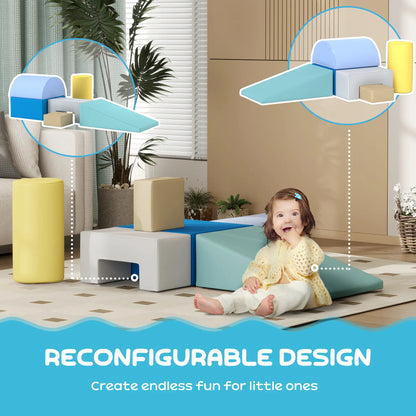 6 Piece Soft Play Equipment, 6-72 Months, Green, Yellow Baby Gym & Playmats at Gallery Canada